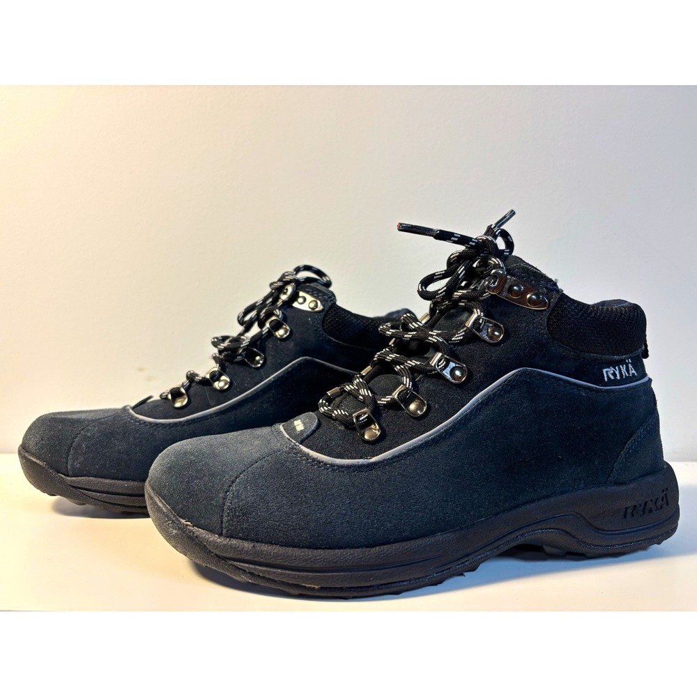Ryka Womens Blue Hiking Shoes K28002WD Suede Outdoor Boots 7.5 Wide